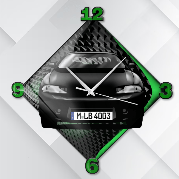 Eclipse Wanduhr personalisiert mit deinem Auto u. Kennzeichen!