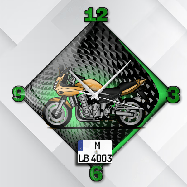 GSF 1250 S Wanduhr personalisiert mit deinem Motorrad u. Kennzeichen!
