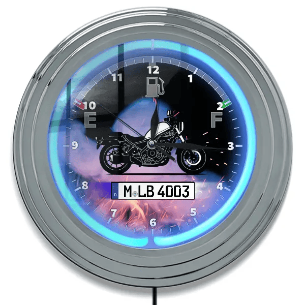 CMX 500 Rebel Neon Wanduhr personalisiert mit deinem Motorrad u. Kennzeichen!