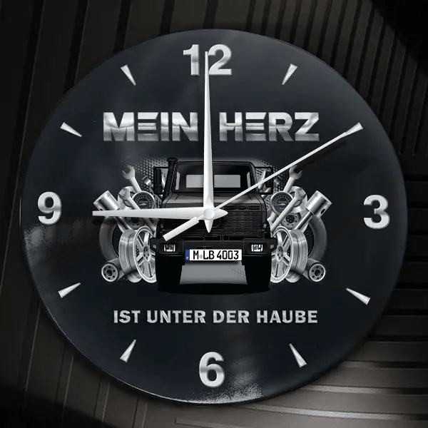Unimog Baureihe 424 U 1200 Wanduhr personalisiert mit LKW u. Kennzeichen! M, Tuning Design 2