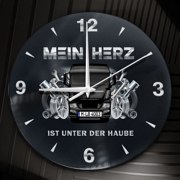 TGX 18.440 Wanduhr personalisiert mit LKW u. Kennzeichen! M, Tuning Design 2