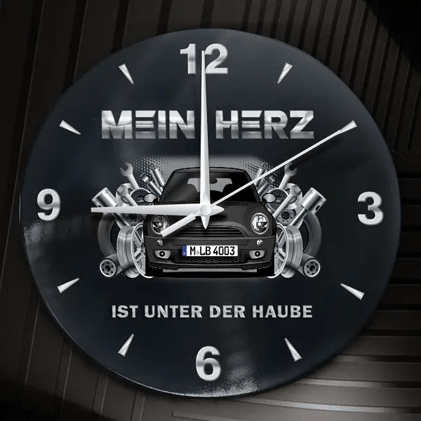 John Cooper Works GP Wanduhr personalisiert mit Auto u. Kennzeichen! M, Tuning Design 2