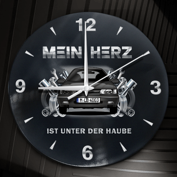 Scorpio (5-Türer) Wanduhr personalisiert mit Auto u. Kennzeichen! M, Tuning Design 2