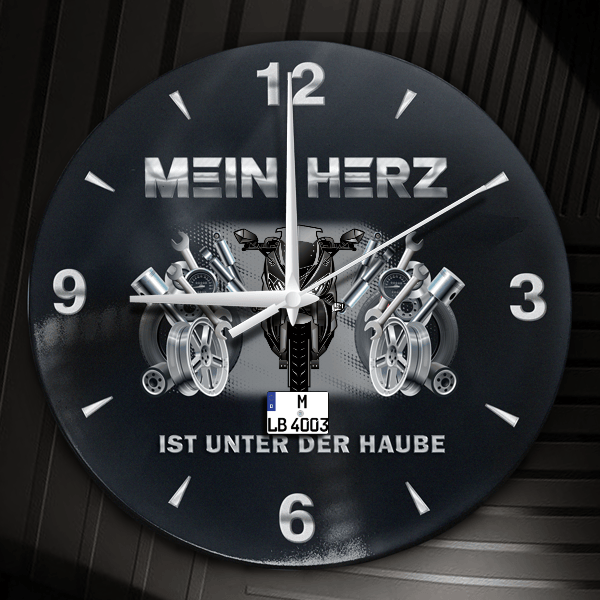 Z 1000 SX Wanduhr personalisiert mit Motorrad u. Kennzeichen! M, Tuning Design 2