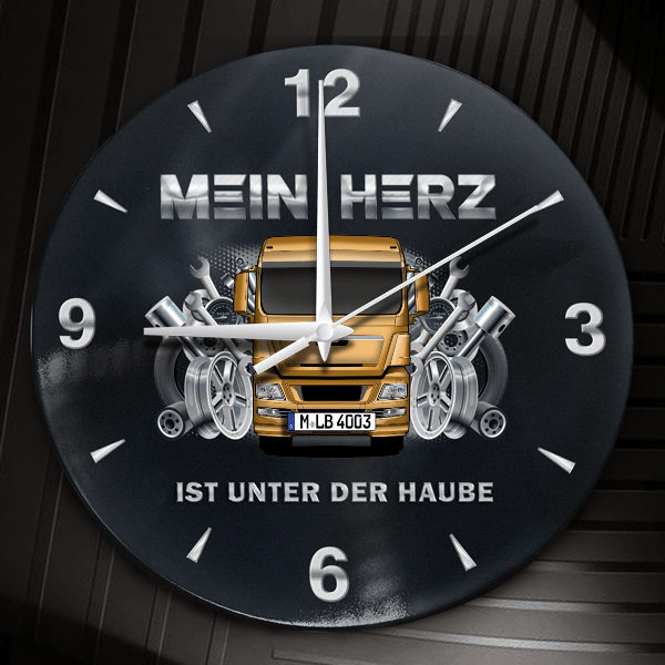 TGX 26.540 Wanduhr personalisiert mit LKW u. Kennzeichen! M, Tuning Design 2