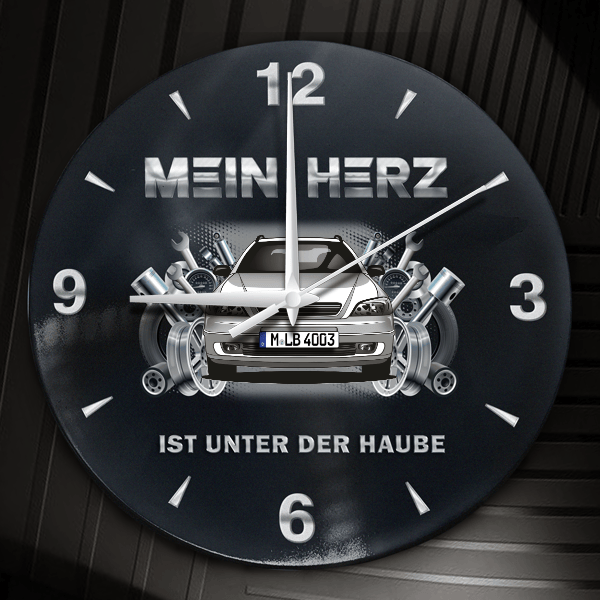 Astra Caravan Wanduhr personalisiert mit Auto u. Kennzeichen! M, Tuning Design 2