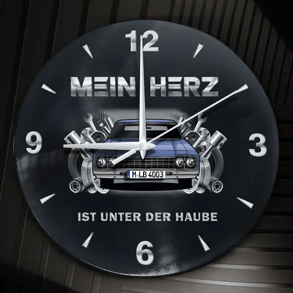 98 Holiday Coupe Wanduhr personalisiert mit Auto u. Kennzeichen! M, Tuning Design 2