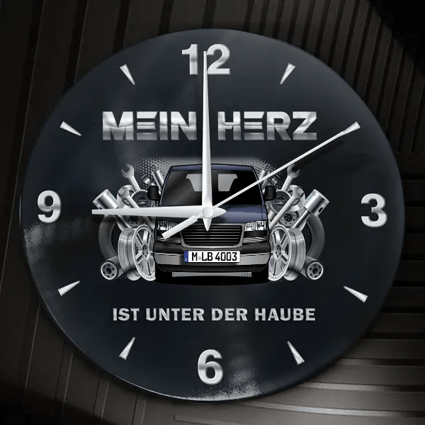 Savana Wanduhr personalisiert mit Auto u. Kennzeichen! M, Tuning Design 2