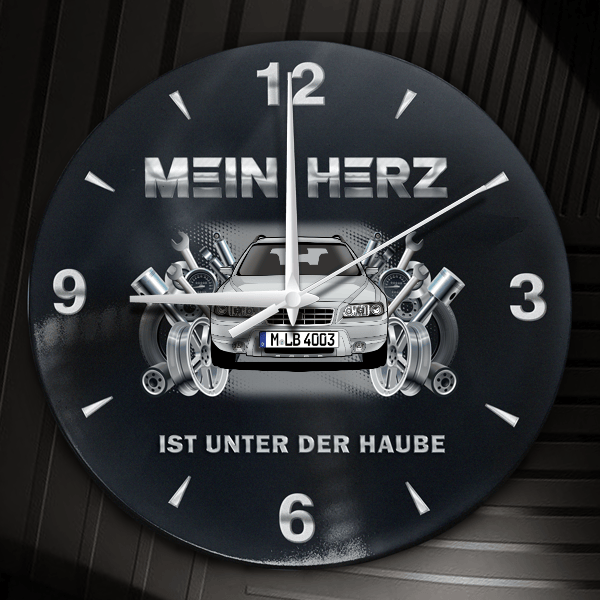 XC70 Wanduhr personalisiert mit Auto u. Kennzeichen! M, Tuning Design 2