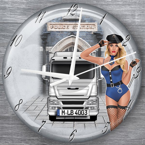 TGS 18.360 moderne Wanduhr personalisiert mit deinem LKW u. Kennzeichen!