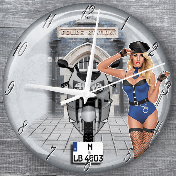 ZX-12 R moderne Wanduhr personalisiert mit deinem Motorrad u. Kennzeichen!