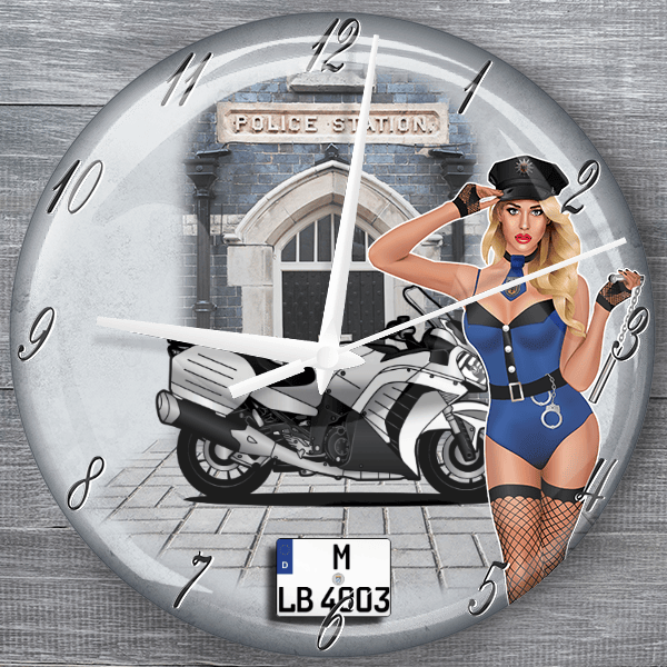 1400 GTR moderne Wanduhr personalisiert mit deinem Motorrad u. Kennzeichen!