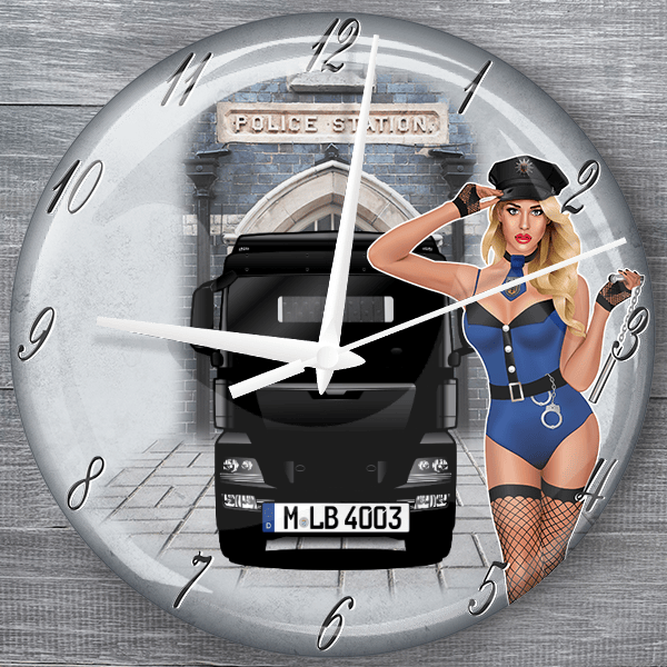 TGS 26.480 moderne Wanduhr personalisiert mit deinem LKW u. Kennzeichen!