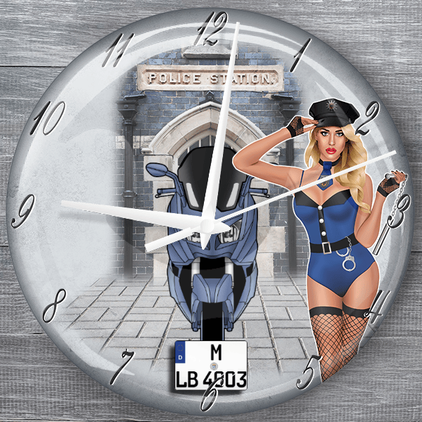 C 600 Sport moderne Wanduhr personalisiert mit deinem Motorrad u. Kennzeichen!