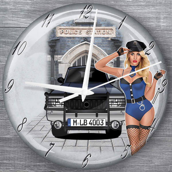 Korando Family moderne Wanduhr personalisiert mit deinem Auto u. Kennzeichen!