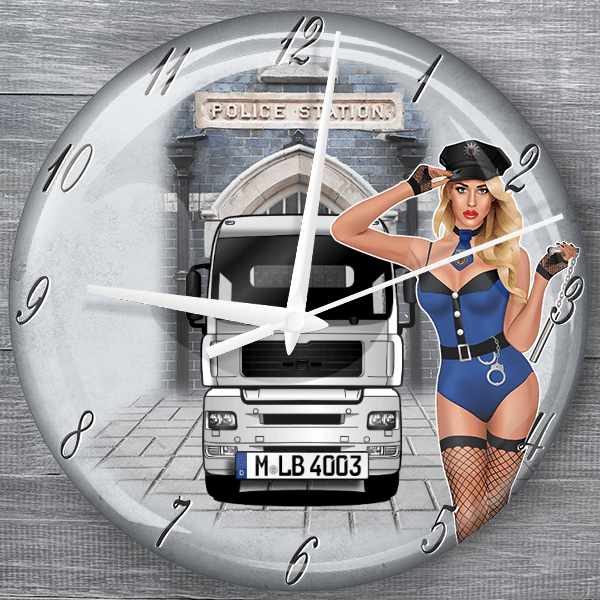 TGA 18.410 moderne Wanduhr personalisiert mit deinem LKW u. Kennzeichen!