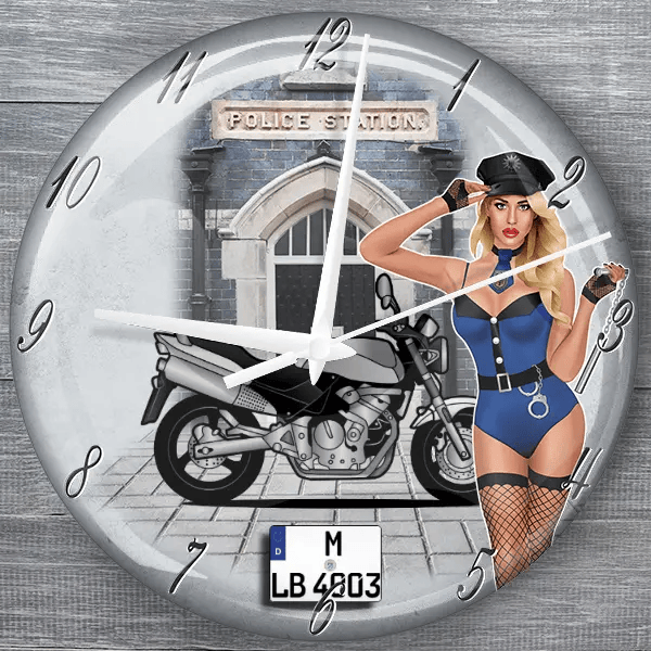 Hornet CB 600 S moderne Wanduhr personalisiert mit deinem Motorrad u. Kennzeichen!