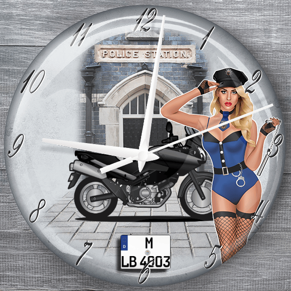DL 650 V-Storm moderne Wanduhr personalisiert mit deinem Motorrad u. Kennzeichen!