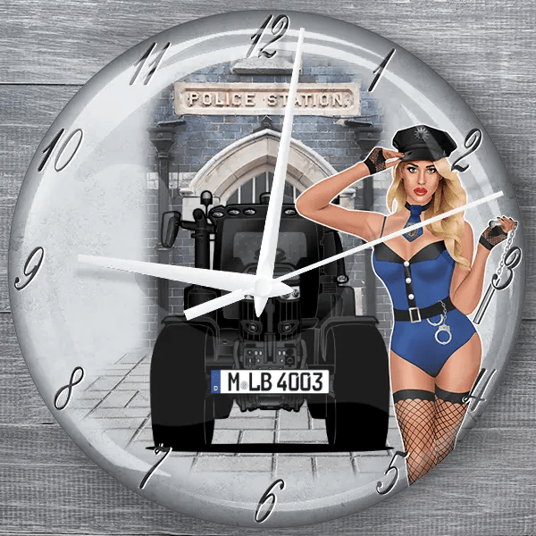 6R 250 moderne Wanduhr personalisiert mit deinem tractor u. Kennzeichen!