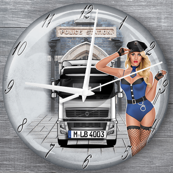 FH13 460 moderne Wanduhr personalisiert mit deinem LKW u. Kennzeichen!