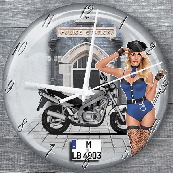 GS 500 E moderne Wanduhr personalisiert mit deinem Motorrad u. Kennzeichen!
