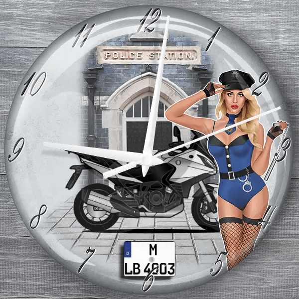 NT1100 moderne Wanduhr personalisiert mit deinem Motorrad u. Kennzeichen!