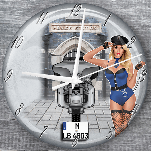Electra Glide Ultra moderne Wanduhr personalisiert mit deinem Motorrad u. Kennzeichen!