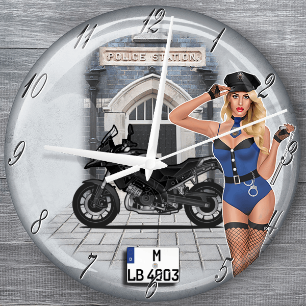 DL 1000 V-Storm moderne Wanduhr personalisiert mit deinem Motorrad u. Kennzeichen!