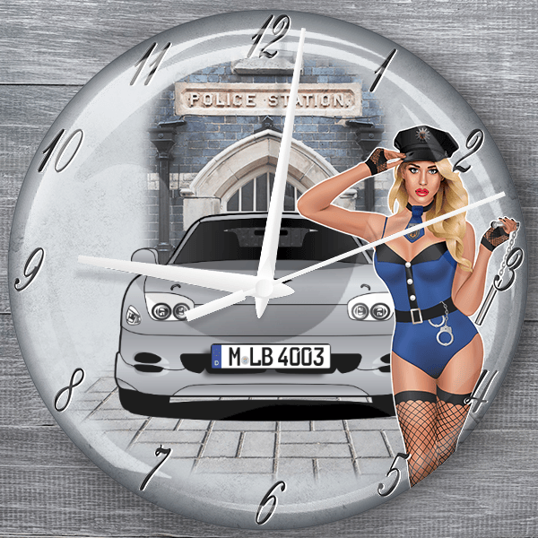 3000GT moderne Wanduhr personalisiert mit deinem Auto u. Kennzeichen!