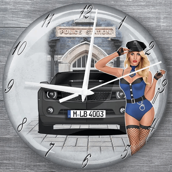 Camaro SS moderne Wanduhr personalisiert mit deinem Auto u. Kennzeichen!