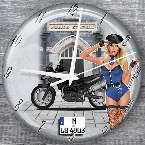 F 700 GS moderne Wanduhr personalisiert mit deinem Motorrad u. Kennzeichen!
