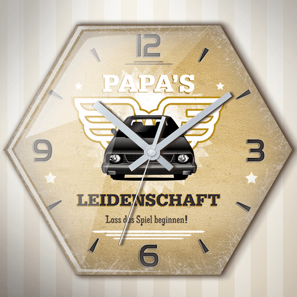 Beta Montecarlo Wanduhr personalisiert mit deinem Auto u. Kennzeichen!