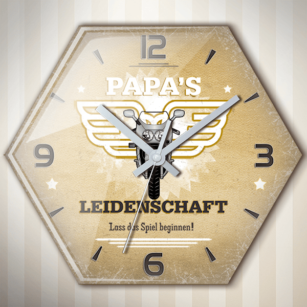 GSX-R 1100 Wanduhr personalisiert mit deinem Motorrad u. Kennzeichen!