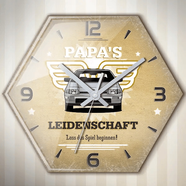 CRX Wanduhr personalisiert mit deinem Auto u. Kennzeichen!