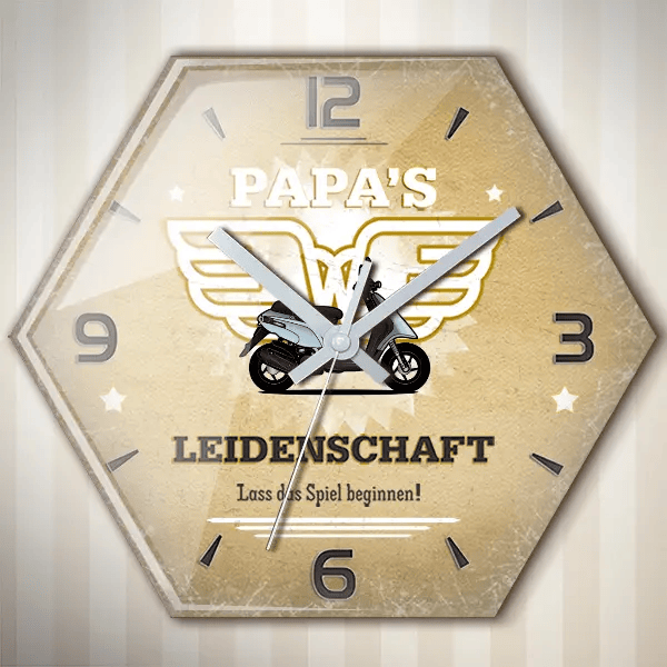 TPH 125 Wanduhr personalisiert mit deinem Motorrad u. Kennzeichen!