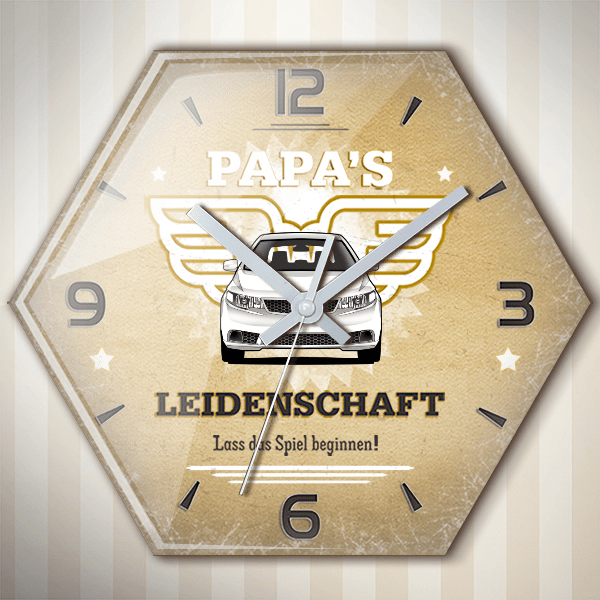 Cerato Caravan Wanduhr personalisiert mit deinem Auto u. Kennzeichen!