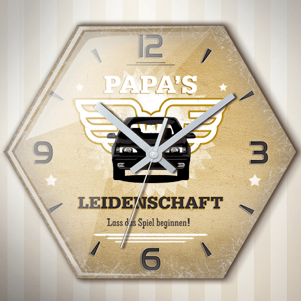 19 Limousine Wanduhr personalisiert mit deinem Auto u. Kennzeichen!