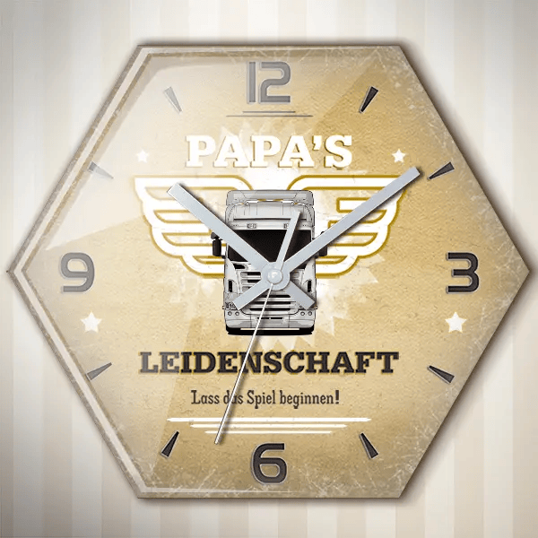 LKW Wanduhr personalisiert mit deinem LKW u. Kennzeichen!