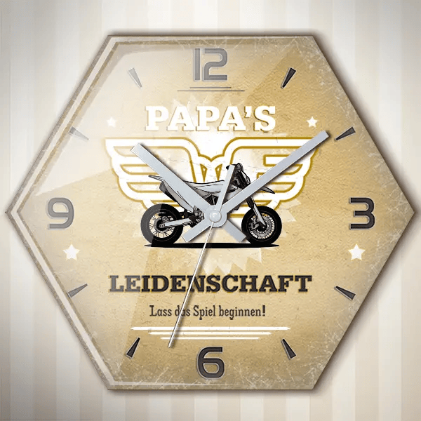 701 Supermoto Wanduhr personalisiert mit deinem Motorrad u. Kennzeichen!