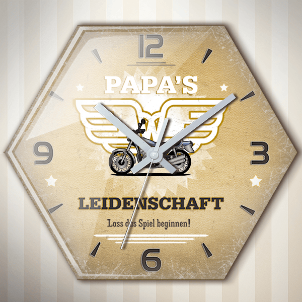 Z1 Wanduhr personalisiert mit deinem Motorrad u. Kennzeichen!