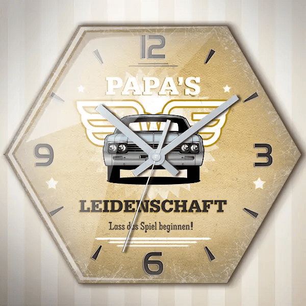 Delta 88 Wanduhr personalisiert mit deinem Auto u. Kennzeichen!