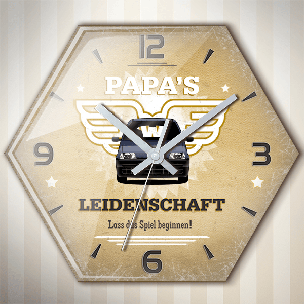 Cinquecento Wanduhr personalisiert mit deinem Auto u. Kennzeichen!