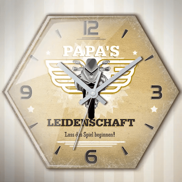 Turismo Veloce Wanduhr personalisiert mit deinem Motorrad u. Kennzeichen!