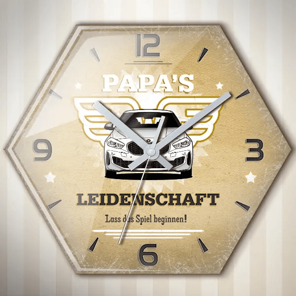 M135i Wanduhr personalisiert mit deinem Auto u. Kennzeichen!