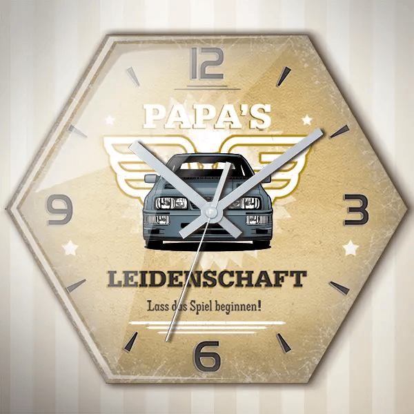 Sierra RS Cosworth Wanduhr personalisiert mit deinem Auto u. Kennzeichen!
