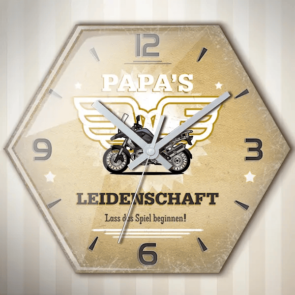 R 1200 GS Wanduhr personalisiert mit deinem Motorrad u. Kennzeichen!