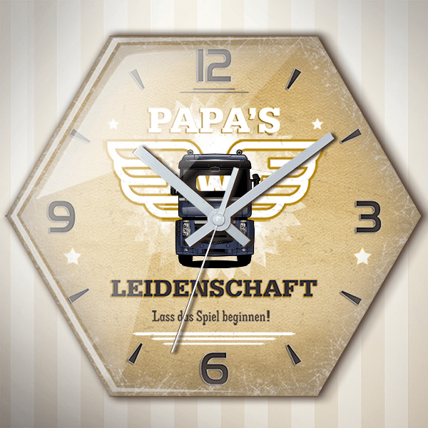 Magnum Wanduhr personalisiert mit deinem LKW u. Kennzeichen!