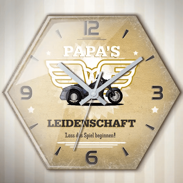 Freewheeler Wanduhr personalisiert mit deinem Motorrad u. Kennzeichen!