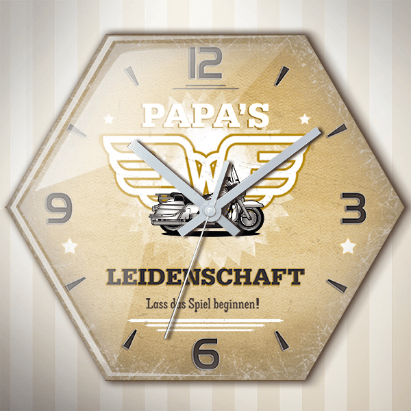 Electra Glide Wanduhr personalisiert mit deinem Motorrad u. Kennzeichen!