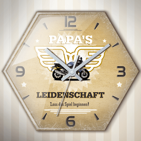 R 1200 RS Wanduhr personalisiert mit deinem Motorrad u. Kennzeichen!
